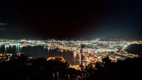 光の絨毯、湾に広がる夜