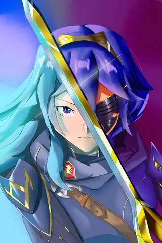 光と影の剣士の瞬間