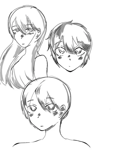 線画で描かれた表情集