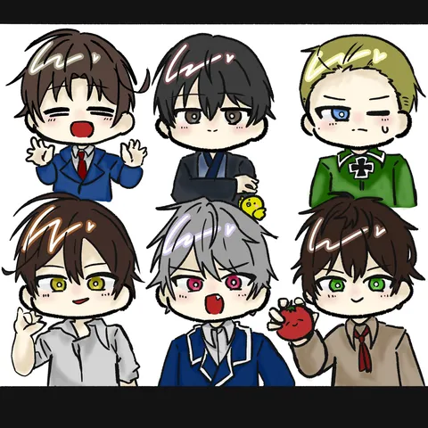 賑やかなキャラクターたちの集い