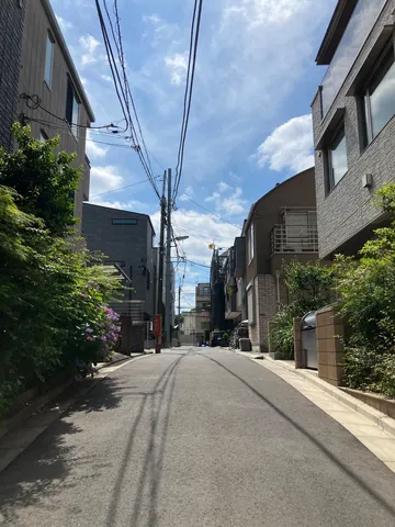 梅雨の晴れ間、路地裏の散歩道