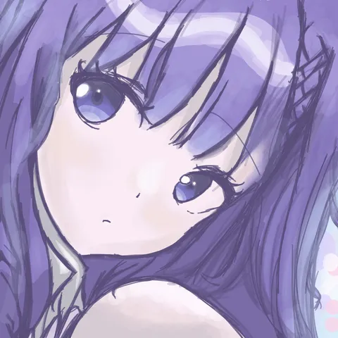 パープルの髪と透き通る瞳