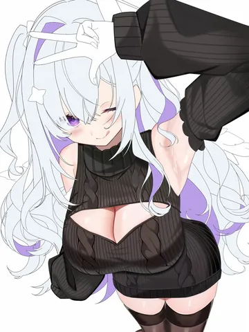 黒いニットといたずらな視線