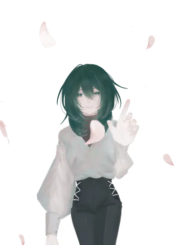 儚い微笑みと桜吹雪