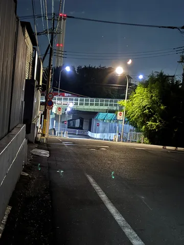 夜の坂道とゲートの記録