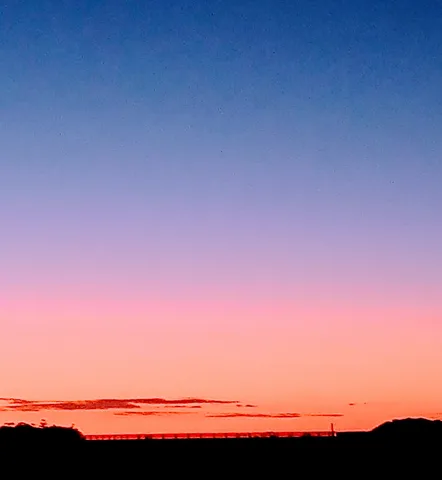空と地平線のグラデーション