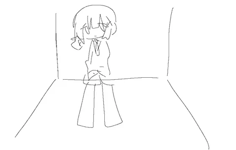 空間に泳ぐシルエット