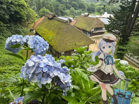 梅雨の古民家と旅立ちの少女