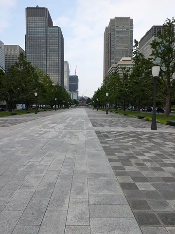 都会の静寂、緑と建築のコントラスト