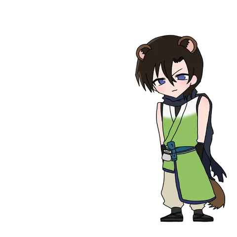 クールな獣人キャラの佇まい