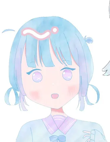 淡い光に揺れる青髪の瞬間