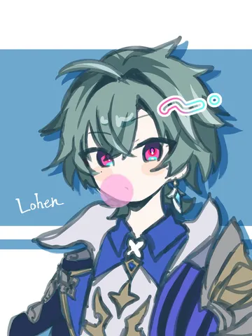 ガムを膨らませるクールな少年