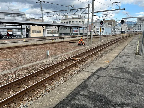 線路脇の日常風景