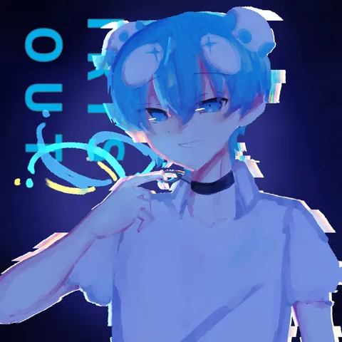 サイバーパンクな青い世界