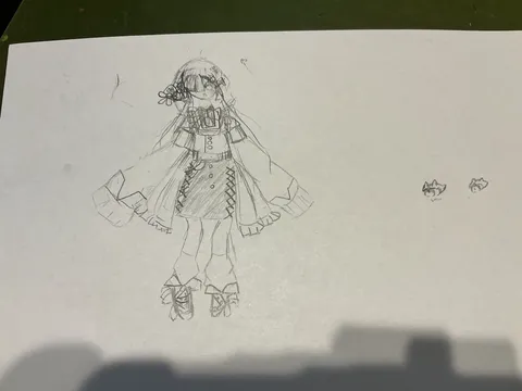 繊細なタッチの創作ドローイング