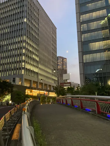 夜景と橋、都会の静けさ