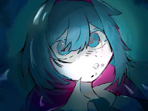 水面のきらめき、憂いの眼差し