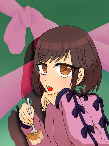 甘いひととき、ちょっとした表情