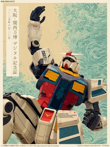 未来を掴む、和風ガンダム