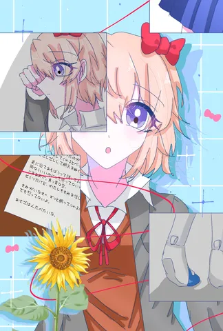 手紙とひまわり、切ない少女の肖像