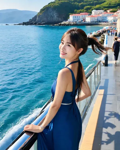 海辺の青い瞬間を切り取る