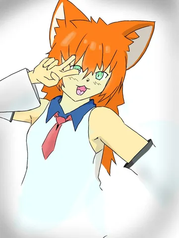 元気いっぱいの猫耳美少女