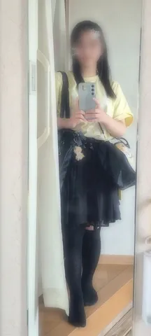 鏡越しの私服コーデ
