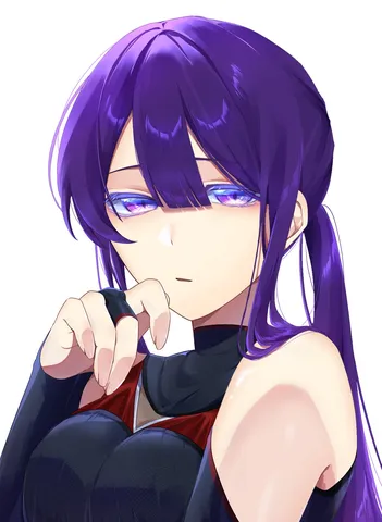 魅惑的な紫色の瞳に吸い込まれそう