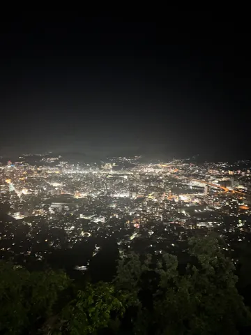 夜景の絨毯、灯りの囁き