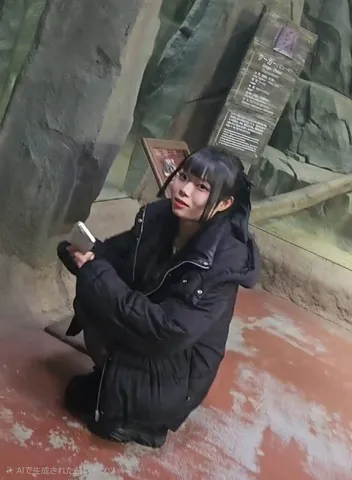 黒い装いが映える静かな一枚