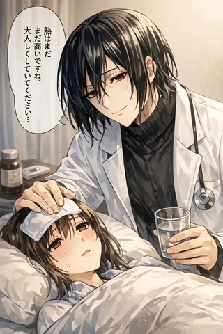 優しく看病されるひととき