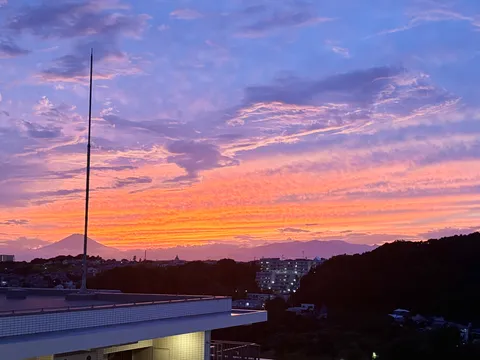 絶景夕焼け、そして棒