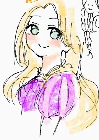 ラプンツェル風？お絵描きタイム