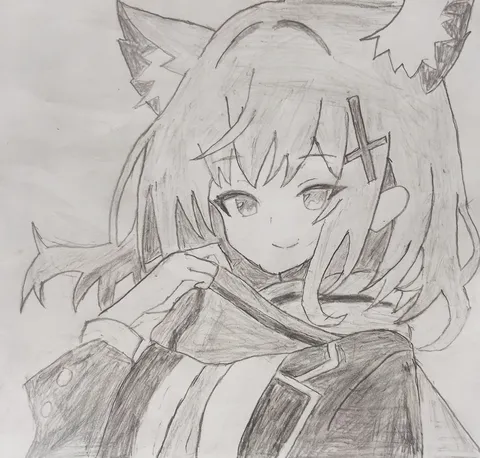 秘密を覗き見するような、猫耳少女の微笑み