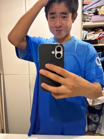 少しおどけた鏡撮り