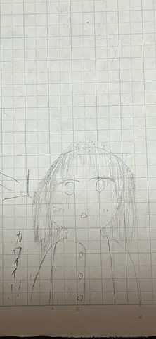 ふわりと日常の線画