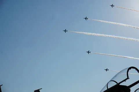 青空を彩るアクロバット飛行