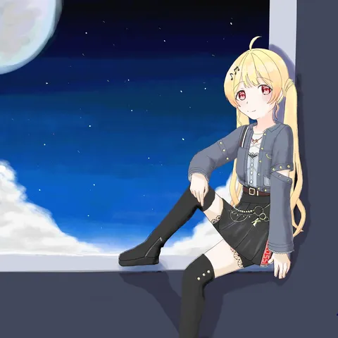 月夜に佇む、星屑の少女