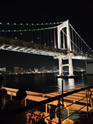 煌めく夜景と船上のひととき
