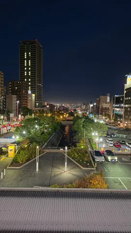 都会の夜景と癒しの緑
