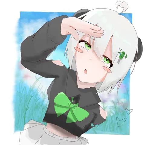 未来を見つめるパンダガール
