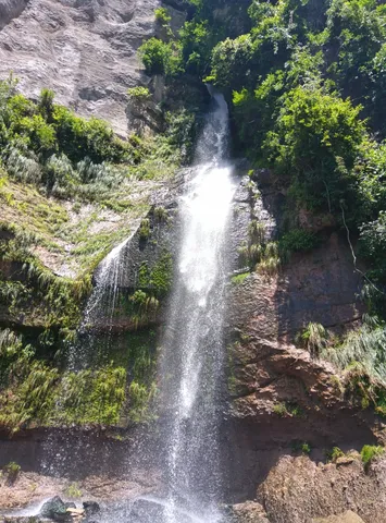 岩肌を伝う水の躍動