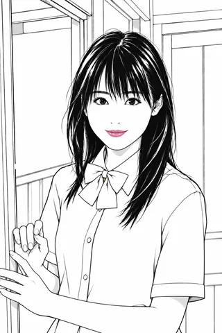 白いリボンと微笑みの一瞬