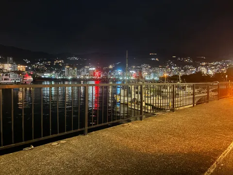水面にほどける夜景
