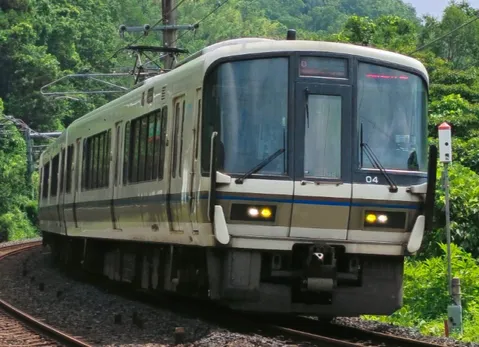 新緑の中を駆ける列車
