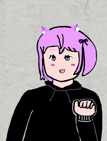 紫髪と黒いパーカーの瞬間