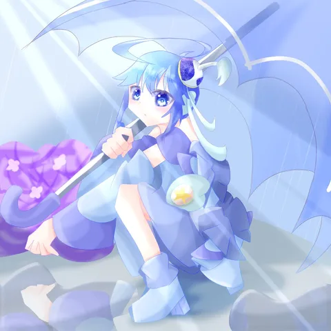 雨粒と魔法少女の儚い時間