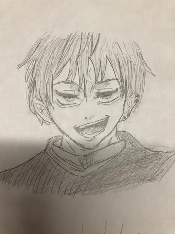 少年漫画風のクールな表情