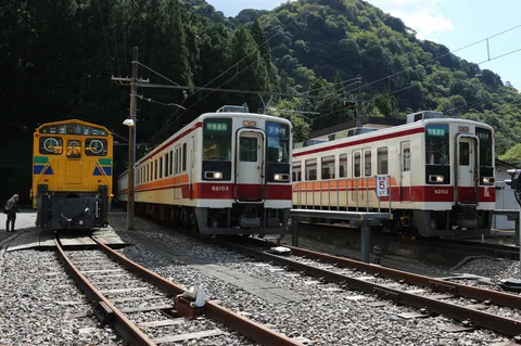 山間の線路に抱かれて
