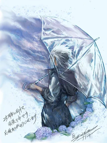 雨とアジサイ、そして透明な守り